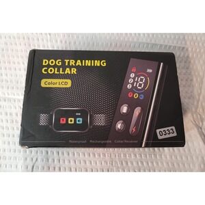 Dog Training Collar w/ Color LCD Remote Waterproof Rechargeable Shock Vibration